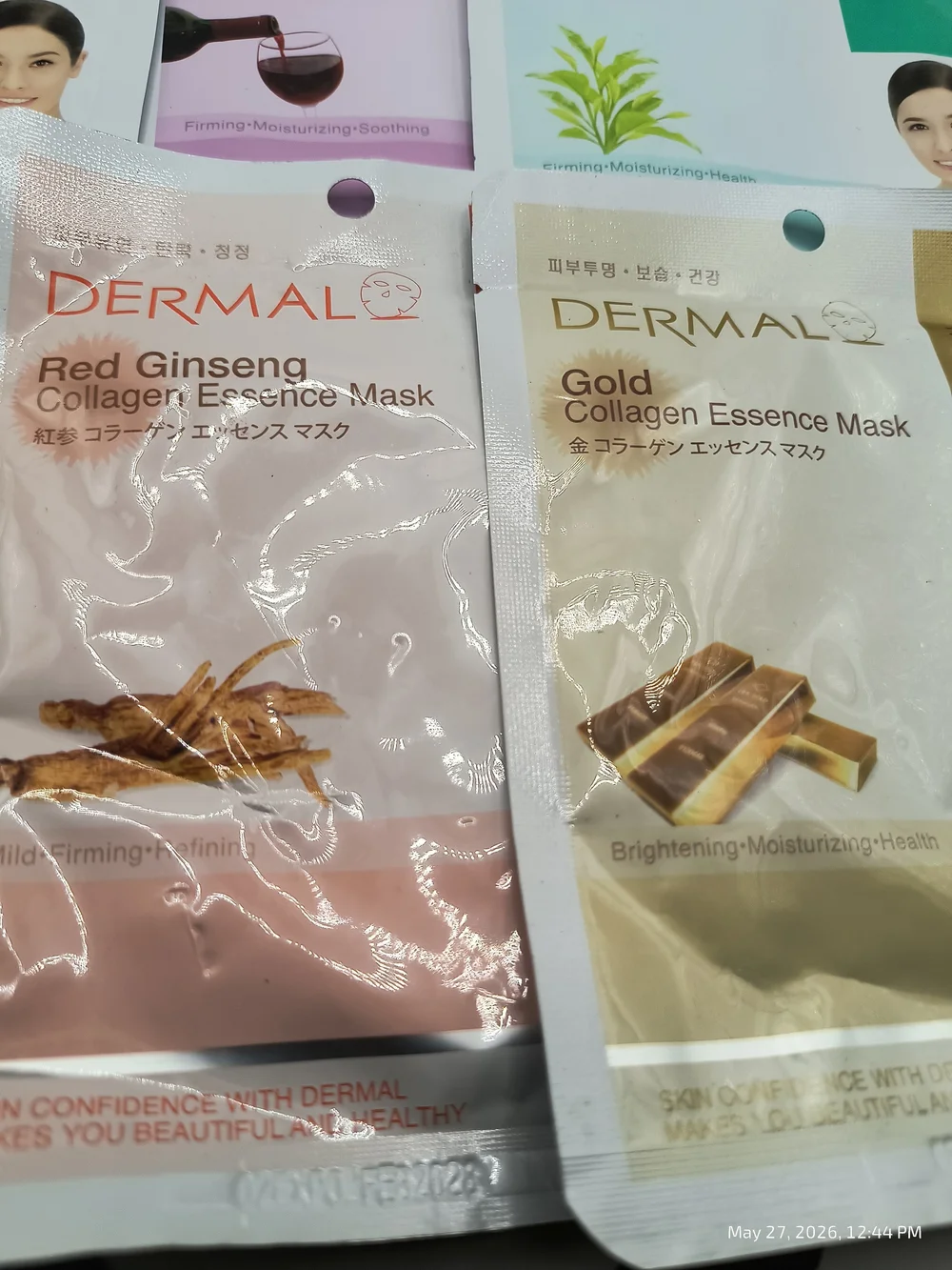 Dermal Collagen Essence Mask Variety Pack 6 CT New Skincare Face Mask